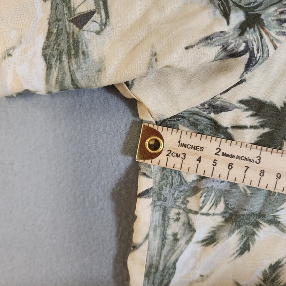 Natural Issue Mens Shirt Beige Floral Hawaiin XL Short Sleeve Button Up - Picture 9 of 16